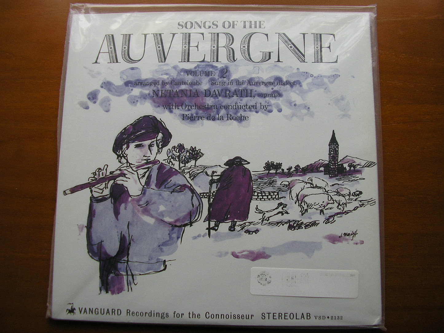 CANTELOUBE: SONGS OF THE AUVERGNE  Volumes 1 & 2       DEVRATH / ORCHESTRA / DE LA ROCHE    2LP   VSD 2090 /2132