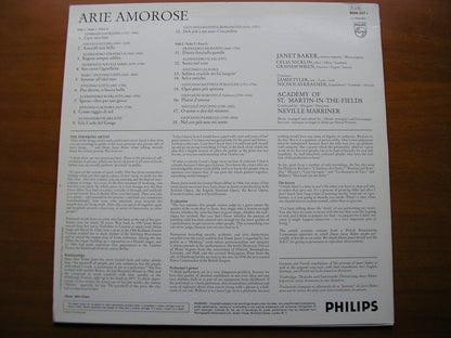 ARIE AMOROSE: CACCINI / CALDARA / PERGOLESI / PICCINNI / CESTI / GIORDANI      JANET BAKER / ASMIF / MARRINER     9500 557
