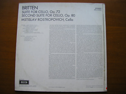 SXL 6393 BRITTEN: CELLO SUITES Nos. 1 & 2      MSTISLAV ROSTROPOVICH     ED3