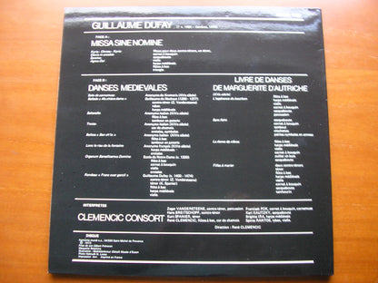 DUFAY: MISSA SINE NOMINE / DANSES MEDIEVALES    CLEMENCIC CONSORT / CLEMENCIC    HM 939