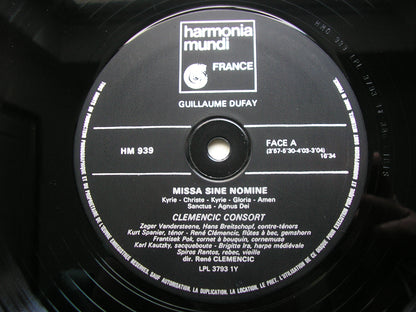 DUFAY: MISSA SINE NOMINE / DANSES MEDIEVALES    CLEMENCIC CONSORT / CLEMENCIC    HM 939