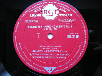 BEETHOVEN: PIANO CONCERTO No. 1 / SONATA Op. 54      RICHTER / BOSTON SYMPHONY / MUNCH      SB 2149