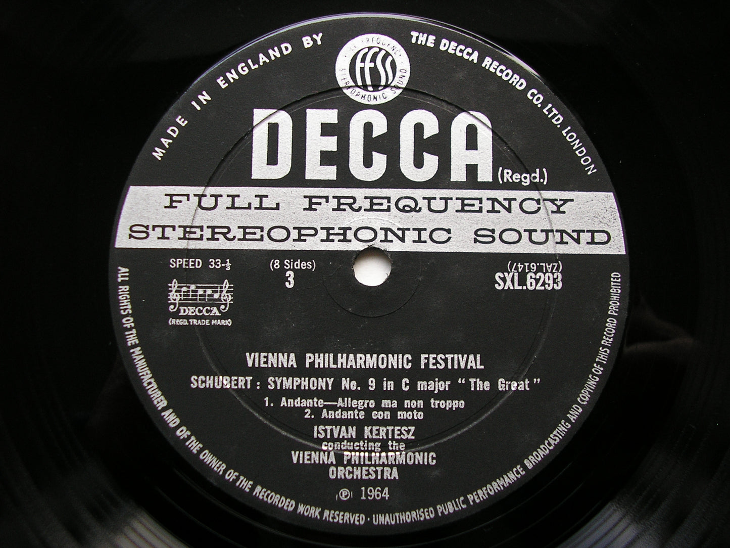 SXL 6292 / 5  VIENNA PHILHARMONIC FESTIVAL: WAGNER / SIBELIUS / SCHUBERT / BEETHOVEN    4LP     ED2