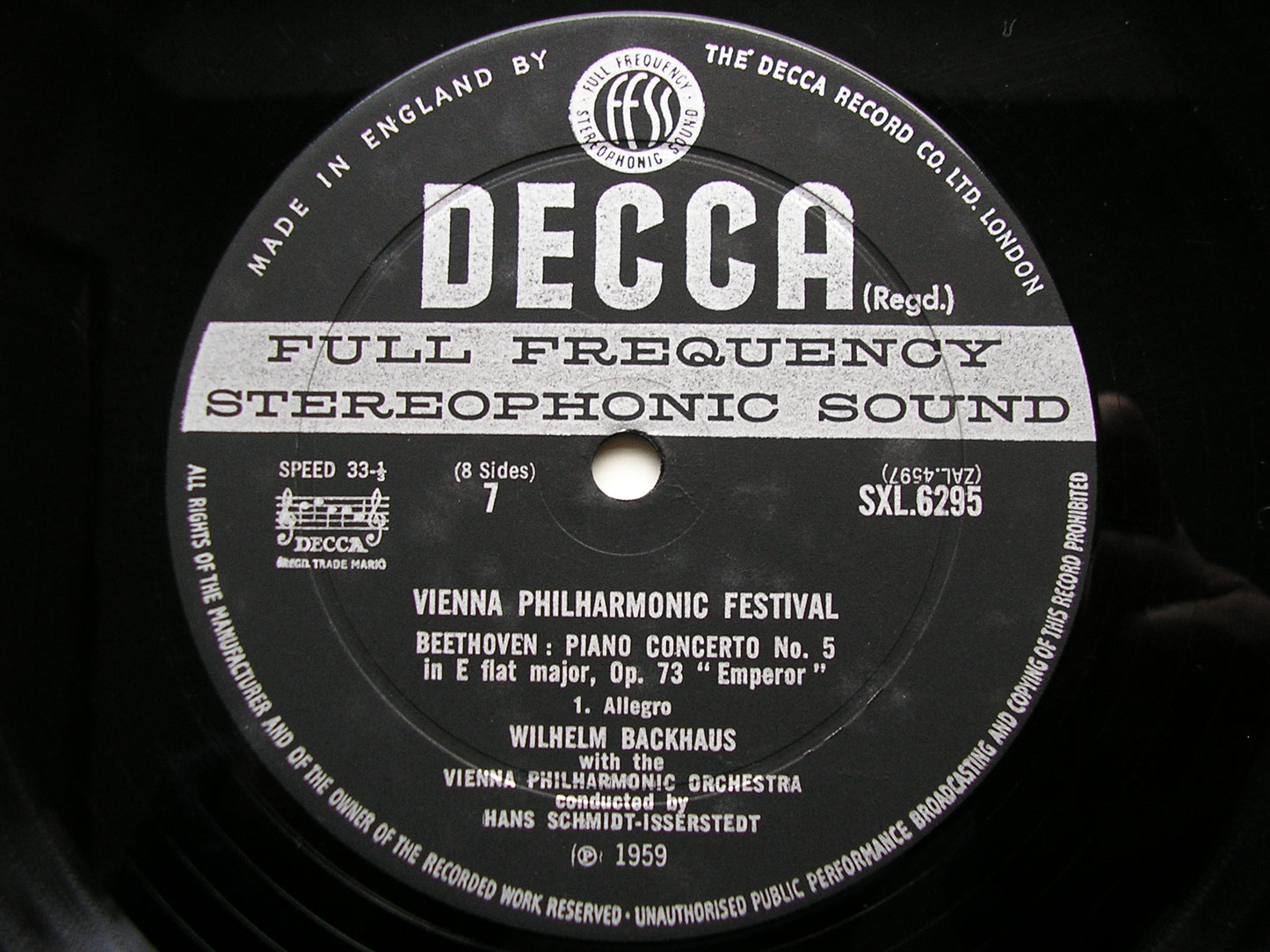 SXL 6292 / 5  VIENNA PHILHARMONIC FESTIVAL: WAGNER / SIBELIUS / SCHUBERT / BEETHOVEN    4LP     ED2