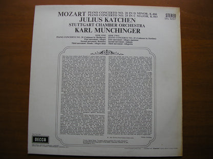 SXL 6297  MOZART: PIANO CONCERTOS Nos. 20 & 25      KATCHEN / STUTTGART CHAMBER ORCHESTRA / MUNCHINGER     ED2