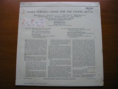 PURCELL: MUSIC FOR THE CHAPEL ROYAL     SOLOISTS / CHOIR OF ST JOHN'S COLLEGE CAMBRIDGE / ASMIF / GUEST     ZRG 5444
