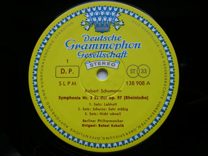SCHUMANN: THE FOUR SYMPHONIES / TWO OVERTURES     KUBELIK / BERLIN PHILHARMONIC    3 LP