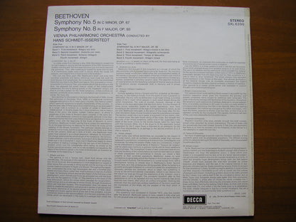SXL 6396 BEETHOVEN: SYMPHONIES Nos. 5 & 8      SCHMIDT-ISSERSTEDT / VIENNA PHILHARMONIC      ED3