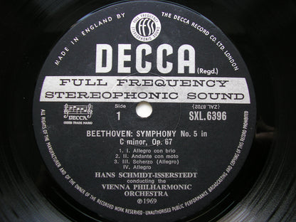 SXL 6396 BEETHOVEN: SYMPHONIES Nos. 5 & 8      SCHMIDT-ISSERSTEDT / VIENNA PHILHARMONIC      ED3