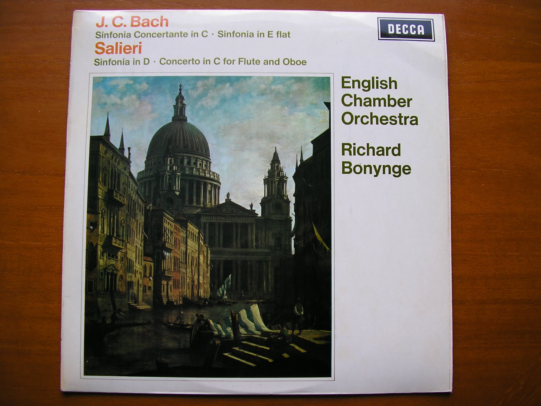 SXL 6397 JC BACH / SALIERI: ORCHESTRAL MUSIC BONYNGE / ENGLISH CHAMBER ...