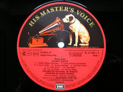 POULENC: STABAT MATER / FOUR MOTETS     HENDRICKS / FRENCH NATIONAL ORCHESTRA / PRETRE    27 0259