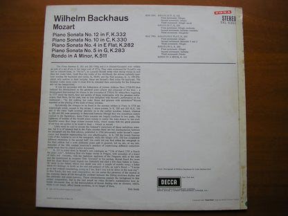 SXL 6301  MOZART: PIANO SONATAS Nos. 4 / 5 / 10 / 12 / Rondo     WILHELM BACKHAUS    ED2