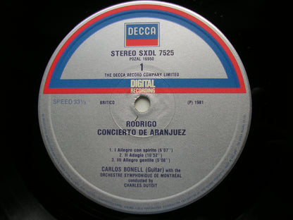 RODRIGO: CONCIERTO DE ARANJUEZ / FANTASIA PARA UN GENTILHOMBRE    BONELL / MONTREAL SYMPHONY / DUTOIT     SXDL 7525