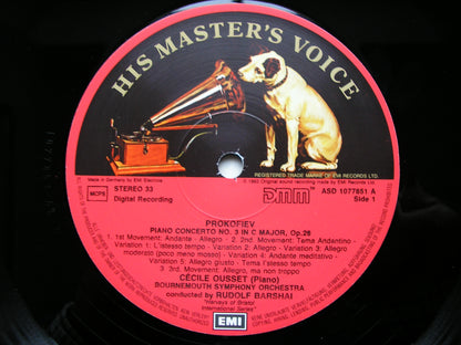 POULENC: PIANO CONCERTO / PROKOFIEV: PIANO CONCERTO No. 3    OUSSET / BOURNEMOUTH SYMPHONY / BARSHAI    ASD 1077851