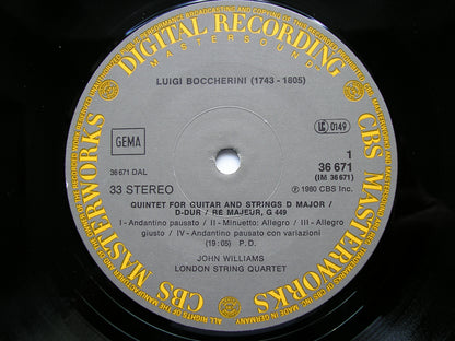 BOCCHERINI: GUITAR QUINTETS G 449 / G 450 / GUSTAVINO: LAS PRESENCIAS No. 6      WILLIAMS / LNDON STRING QUARTET    36671