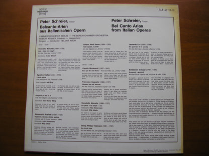 17th & 18th CENTURY BEL CANTO ARIAS: MARCELLO / STEFFANI / HASSE / SCARLATTI / TELEMANN / LEO / GASPARINI      SCHREIER / BERLIN CHAMBER ORCHESTRA / KOCH    SLT 43116