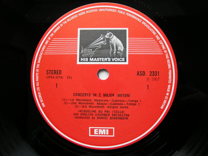 HAYDN & BOCCHERINI: CELLO CONCERTOS      DU PRE / ENGLISH CHAMBER ORCHESTRA / BARENBOIM     ASD 2331