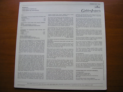 RODRIGO: CONCIERTO DE ARANJUEZ / CONCERTO ANDALUZ FOR 4 GUITARS    THE ROMEROS     SRI 75021