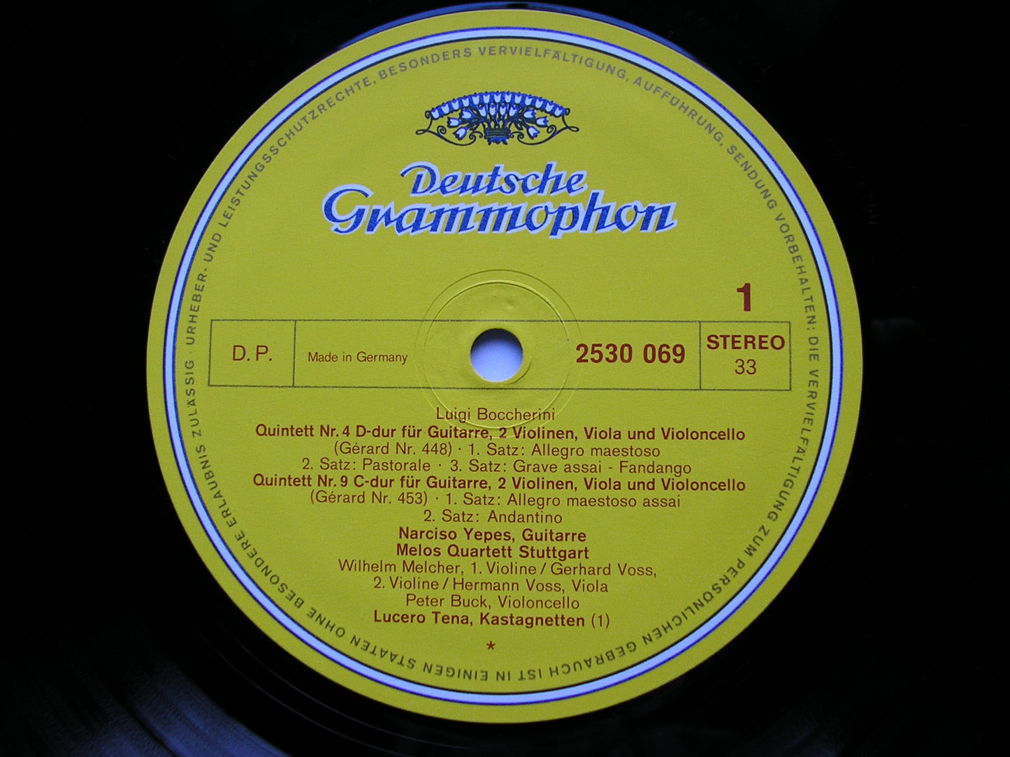 BOCCHERINI: GUITAR QUINTETS Nos. 4 / 7 / 9      YEPES / MELOS QUARTET     2530 069