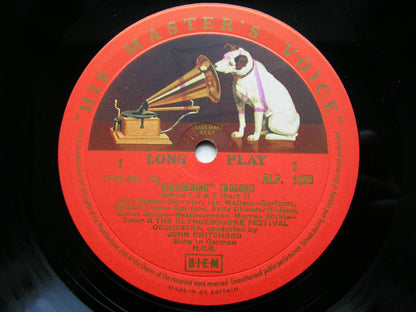 BUSONI: ARLECCHINO   opera in 4 scenes    SOLOISTS / PRITCHARD / GLYNDEBOURNE FESTIVAL ORCHESTRA    ALP 1223