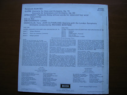 SXL 6406 RUSSIAN RARITIES: GLIERE / STRAVINSKY / GRETCHANINOV /CUI     SUTHERLAND / ELLIS / LONDON SYMPHONY / BONYNGE       ED3