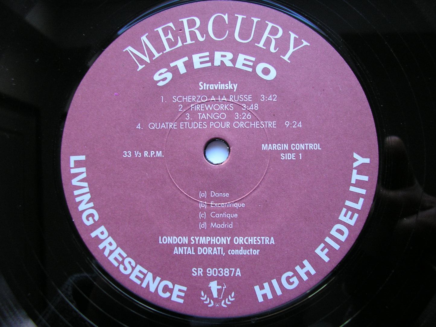 STRAVINSKY: SONG OF THE NIGHTINGALE / FIREWORKS / SCHERZO A LA RUSSE / TANGO        DORATI / LONDON SYMPHONY    SR90387