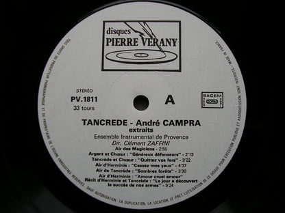 CAMPRA: TANCREDE  (opera, 1702)  highlights     SOLOISTS / PROVENCE ENSEMBLE / ZAFFINI     PV 1811