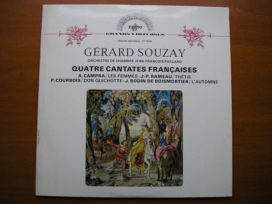 CAMPRA / COURBOIS / RAMEAU / BOISMORTIER: FOUR FRENCH CANTATAS FOR BARITONE    SOUZAY / PAILLARD CHAMBER ORCHESTRA / PAILARD    STU 70340