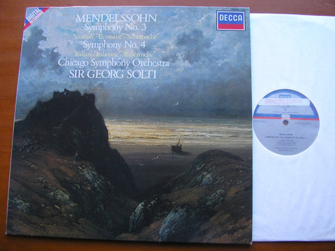 MENDELSSOHN: SYMPHONIES Nos. 3 & 4    SOLTI / CHICAGO SYMPHONY   414 665