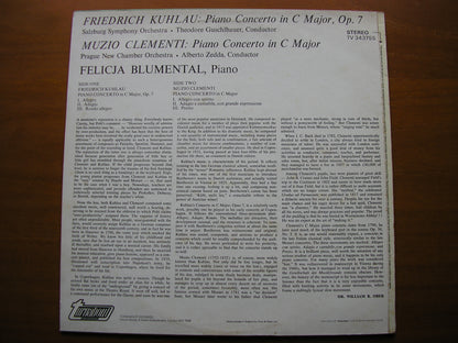 KUHLAU & CLEMENTI: PIANO CONCERTOS    BLUMENTAL / ZEDDA / PRAGUE ORCHESTRA / GUSCHLBAUER / SALZBURG ORCHESTRA      TV 34375S