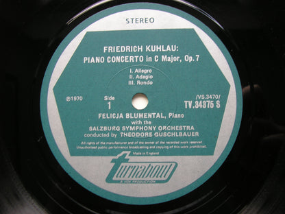 KUHLAU & CLEMENTI: PIANO CONCERTOS    BLUMENTAL / ZEDDA / PRAGUE ORCHESTRA / GUSCHLBAUER / SALZBURG ORCHESTRA      TV 34375S