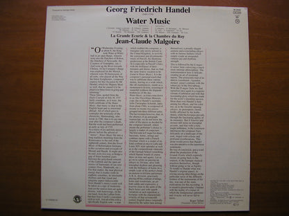 HANDEL: WATER MUSIC     MALGOIRE / LA GRANDE ECURIE ET LA CHAMBRE DU ROY    IM 39066