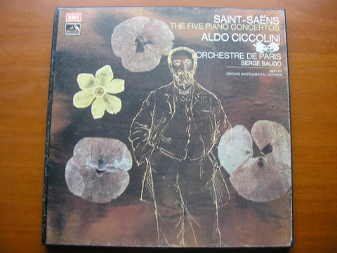 SAINT-SAENS: THE FIVE PIANO CONCERTOS    CICCOLINI / ORCHESTRA DE PARIS / BAUDO    SLS 802