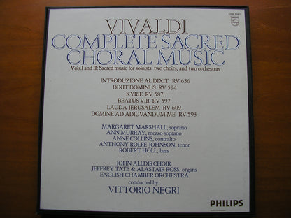 VIVALDI: COMPLETE SACRED CHORAL MUSIC     SOLOISTS / ENGLISH CHAMBER ORCHESTRA / NEGRI      6700 116