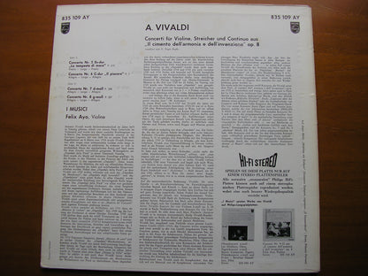 VIVALDI: FOUR CONCERTOS Op. 8 'The Contest Between Harmony & Invention'       AYO / I MUSICI         835 109 AY
