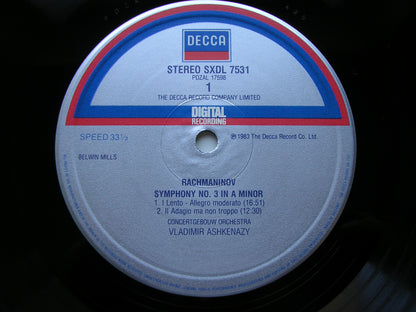 RACHMANINOV: SYMPHONIES 1 / 2 / 3 & YOUTH SYMPHONY      ASHKENAZY / CONCERTGEBOUW ORCHESTRA    3 LP