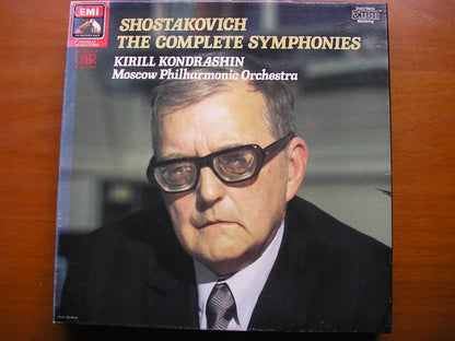 SHOSTAKOVICH: THE COMPLETE SYMPHONIES    KONDRASHIN / MOSCOW PHILHARMONIC  12 LP BOX SET   EX 2903873