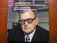 SHOSTAKOVICH: THE COMPLETE SYMPHONIES    KONDRASHIN / MOSCOW PHILHARMONIC  12 LP BOX SET   EX 2903873