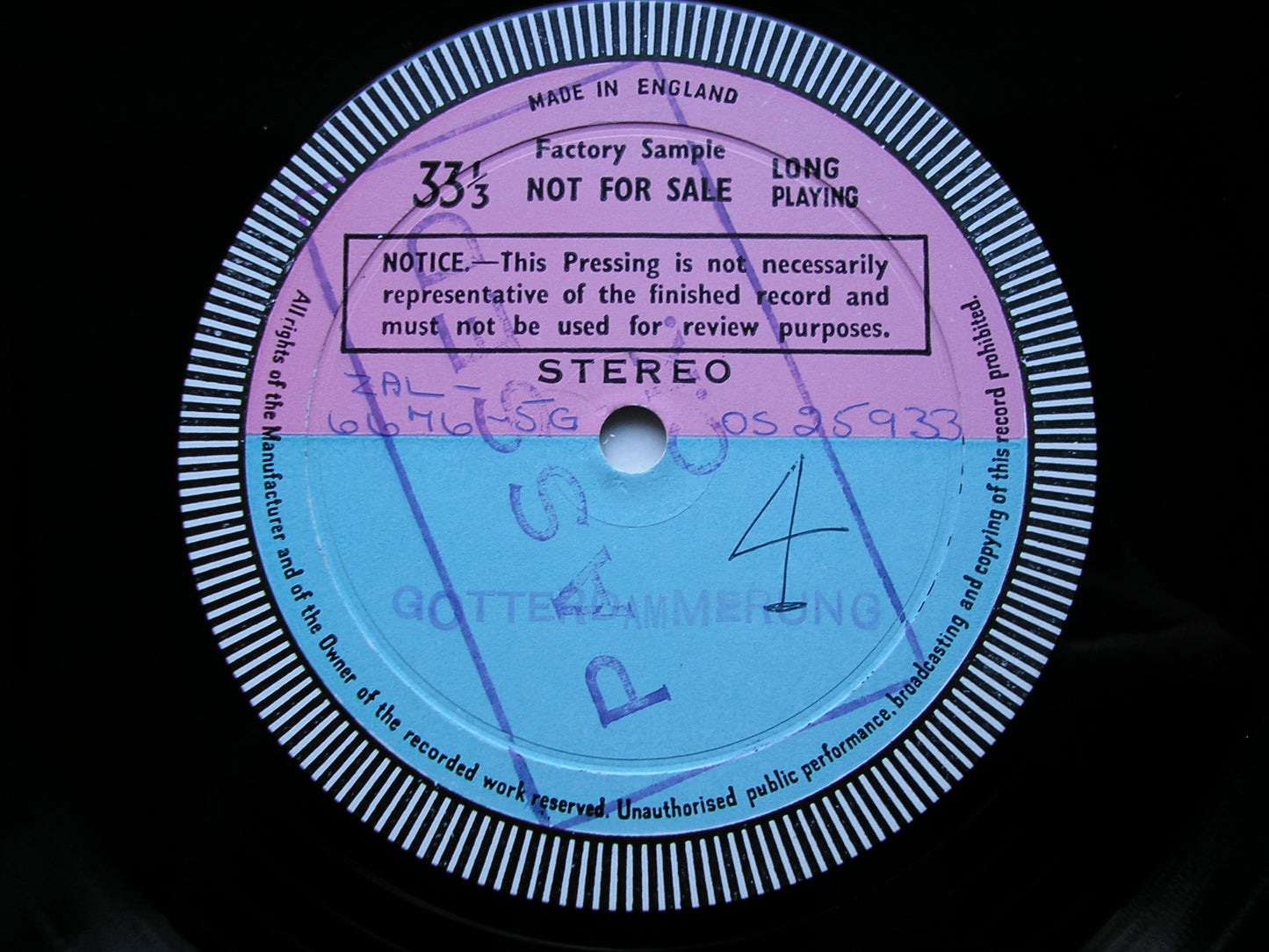 WAGNER: THE TWILIGHT OF THE GODS complete opera   SOLOISTS / VIENNA PHILHARMONIC / SOLTI     test pressing    SET 292 / 7