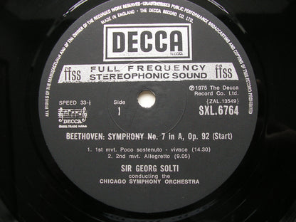 BEETHOVEN: SYMPHONY No. 7 / OVERTURE 'Coriolan'       SOLTI / CHICAGO SYMPHONY     SXL 6764     SXL 6764