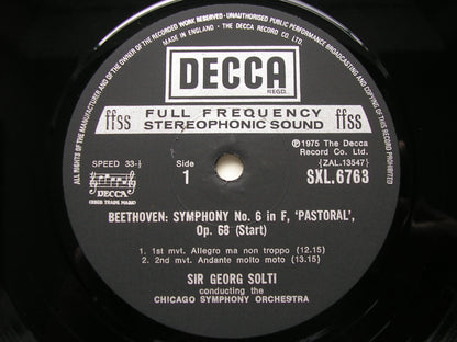 BEETHOVEN SYMPHONY No. 6 'Pastoral'      SOLTI / CHICAGO SYMPHONY       SXL 6763