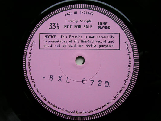 RACHMANINOV: SYMPHONY No. 3 / THE ROCK     WELLER /LONDON PHILHARMONIC    test pressing    SXL 6720