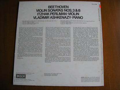 BEETHOVEN: VIOLIN SONATAS Op. 12 No. 3 & Op. 30 No. 3      PERLMAN / ASHKENAZY    test pressing     SXL 6789