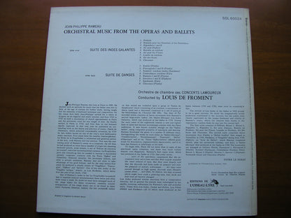 RAMEAU: ORCHESTRAL MUSIC: LES INDES GALANTES Suite / SUITE DE DANCES       FROMENT / LAMOUREUX ORCHESTRA       SOL 60024