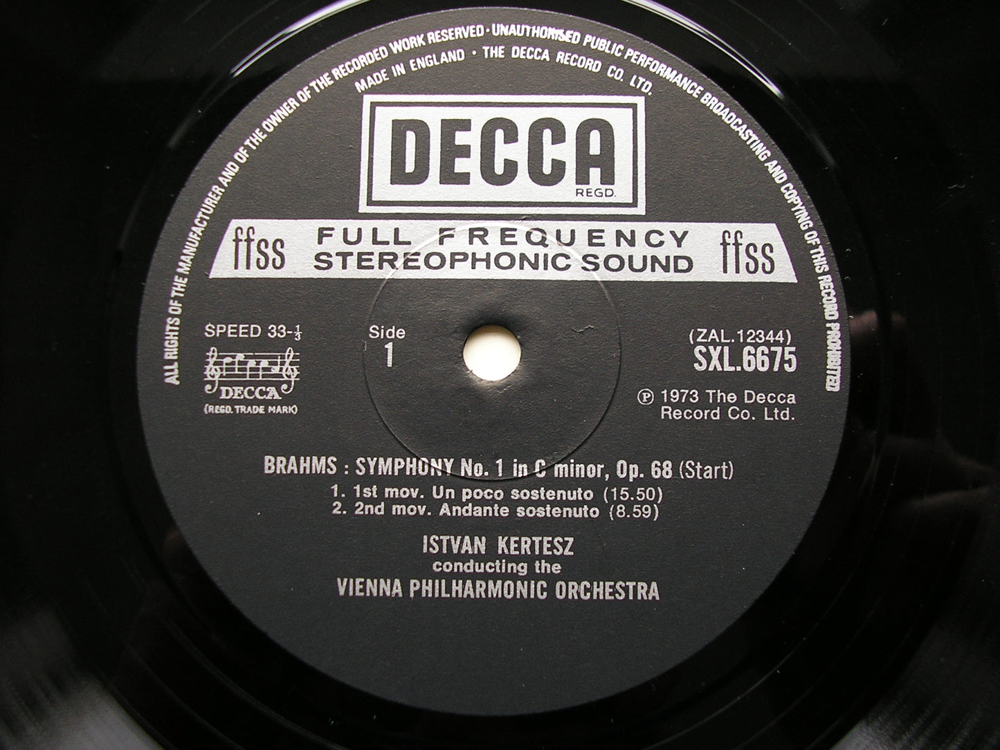 BRAHMS: THE FOUR SYMPHONIES     KERTESZ / VIENNA PHILHARMONIC   4LP   SXL 6675-78