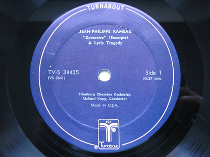 RAMEAU: ZOROASTRE  excerpts   SOLOISTS / HABURG CHAMBER ORCHESTRA / KAPP    TVS 34435
