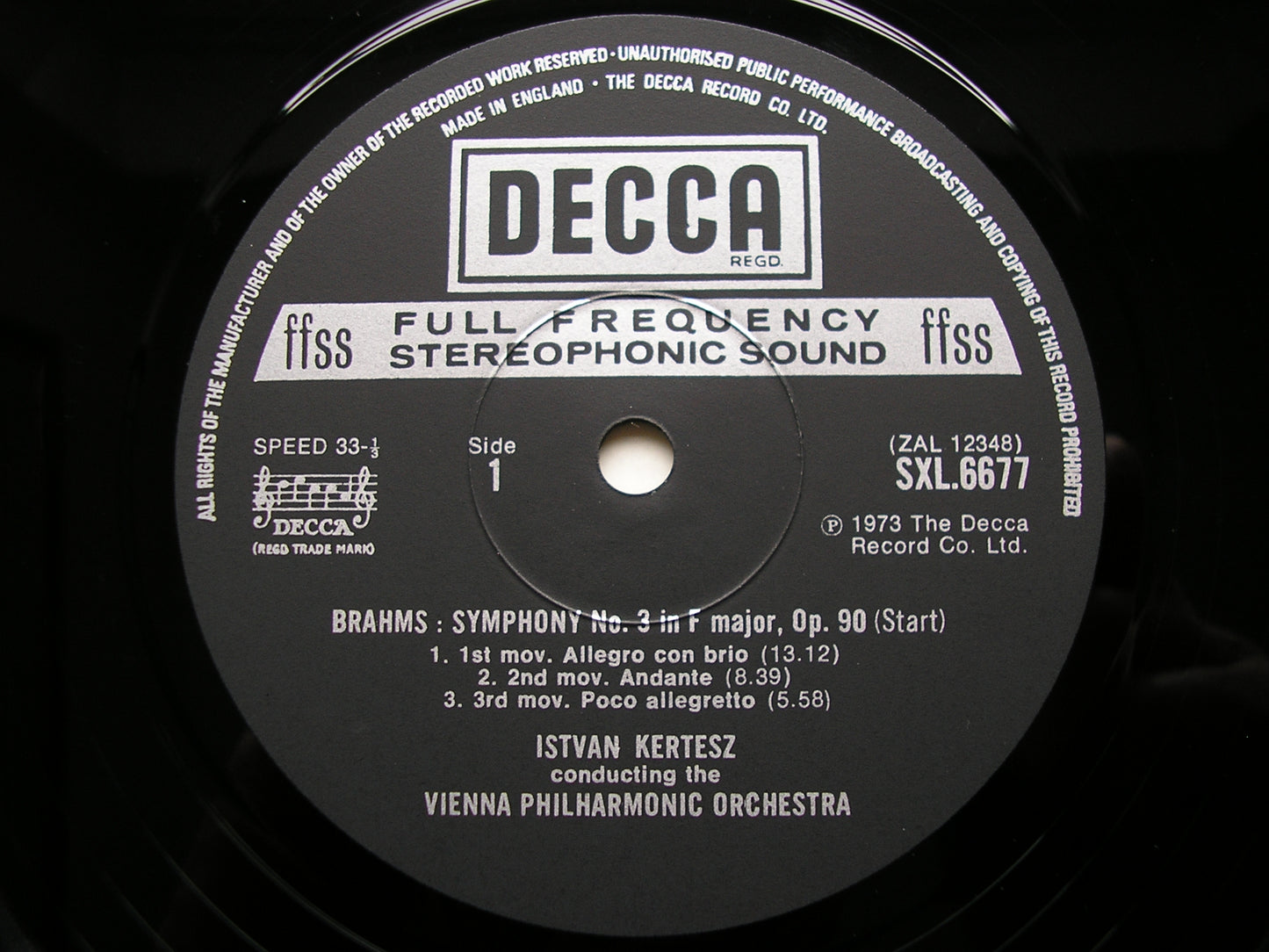 BRAHMS: THE FOUR SYMPHONIES     KERTESZ / VIENNA PHILHARMONIC   4LP   SXL 6675-78