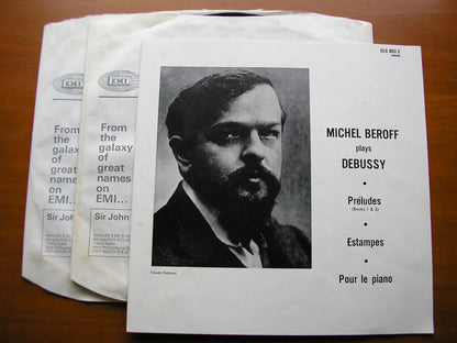 DEBUSSY: PRELUDES Books 1 & 2 / ESTAMPES / POUR LE PIANO    MICHEL BEROFF    2LP     SLS 803