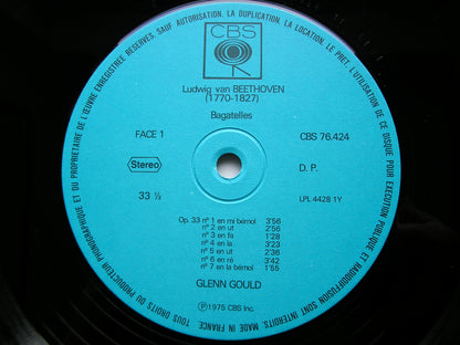 BEETHOVEN: BAGATELLES Op. 33 & 126       GLENN GOULD     76424