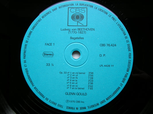 BEETHOVEN: BAGATELLES Op. 33 & 126       GLENN GOULD     76424
